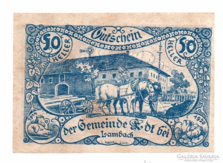 50  Heller 1920  Szükségpénz  Ausztria