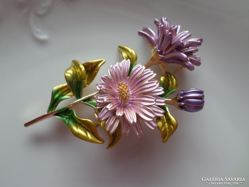Daisy flower bouquet bijou brooch