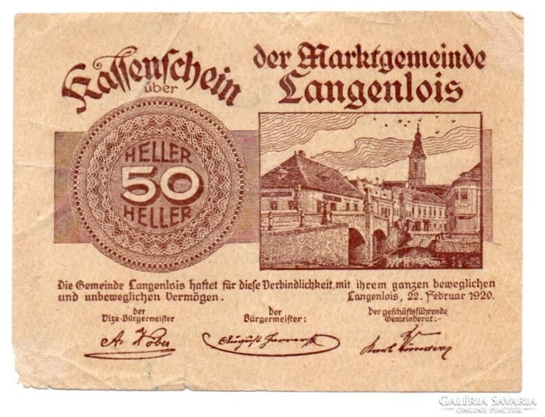 50  Heller  1920 Szükségpénz  Ausztria