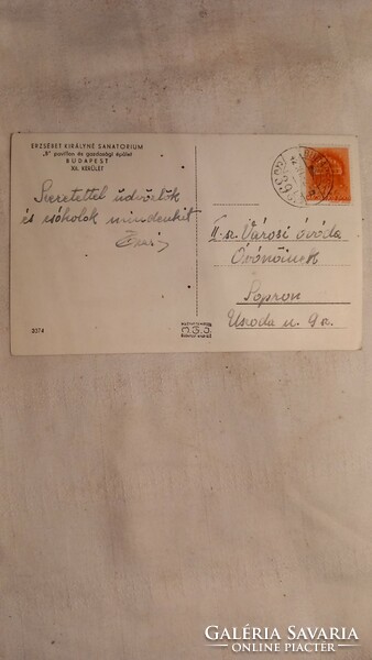 Bp. Erzsébet királyné sanatorium képeslap 1942