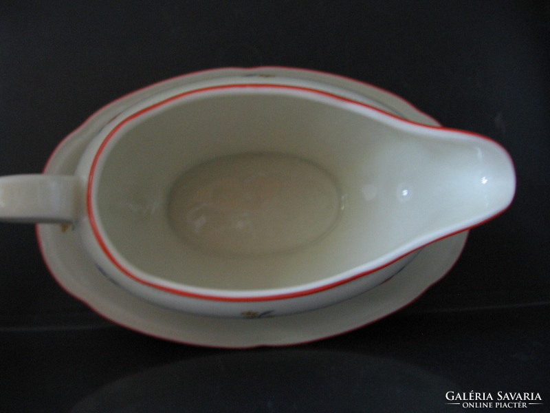 Antik art deco Schaller Bavaria szószos tál, csésze