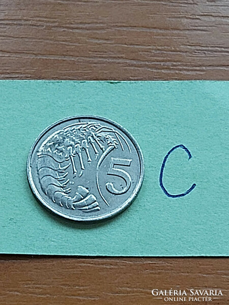 Cayman Cayman Islands 5 Cents 1977 Copper-Nickel, #c