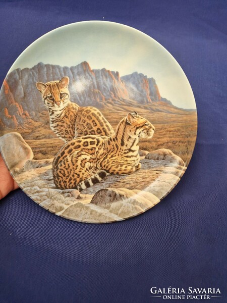 Knowles 1990 Lee Cable Amerika nagy macskái THE OCELOT Ltd Ed Plate tányét