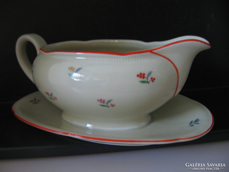 Antik art deco Schaller Bavaria szószos tál, csésze