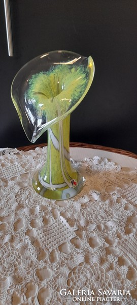 Kézműves üveg váza