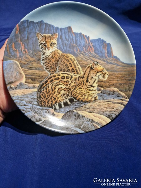 Knowles 1990 Lee Cable Amerika nagy macskái THE OCELOT Ltd Ed Plate tányét