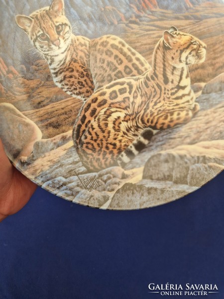 Knowles 1990 Lee Cable Amerika nagy macskái THE OCELOT Ltd Ed Plate tányét