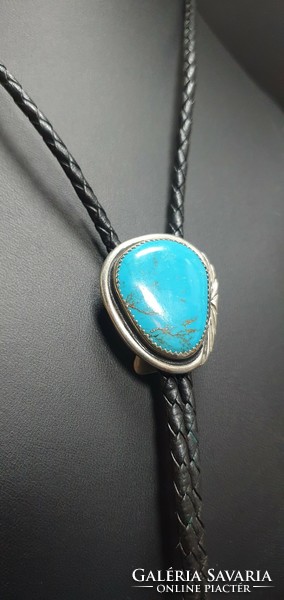 Native American bolo tie. With turquoise.