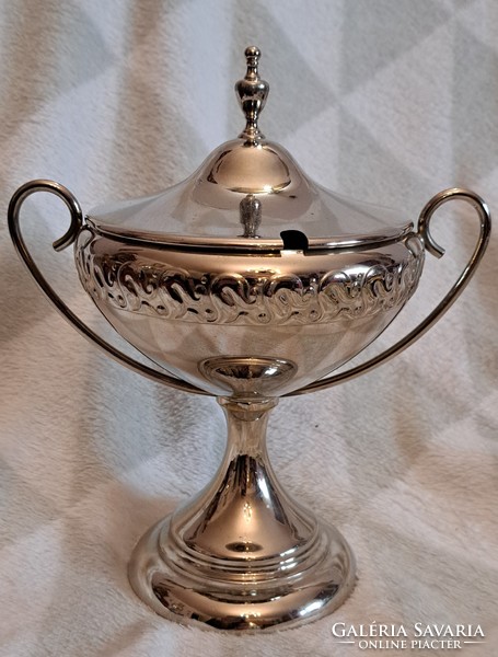 Silver-plated footed sugar bowl l4754)