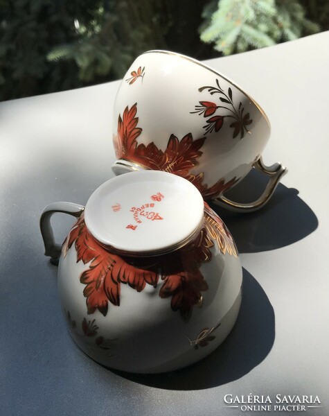 Russian porcelain teacups in one, dimitrov verbilki collector's rarity