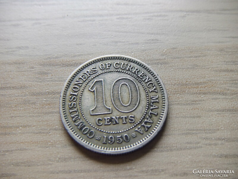 Malaya 10 Cent 1950