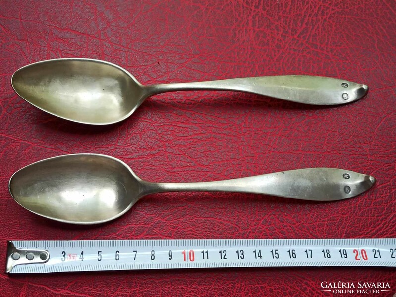 József Szentpéteri antique silver spoon in a pair 1830