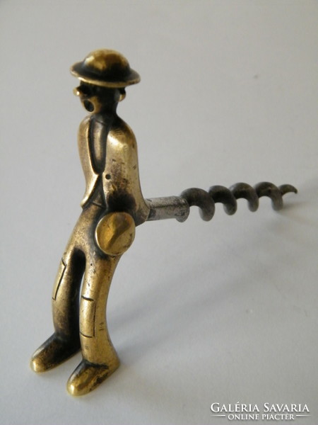 Vintage richard rohac vagabond figure copper corkscrew