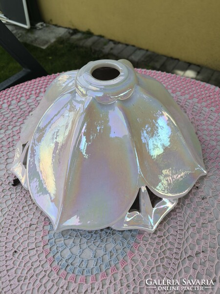 German porcelain iridescent lamp shade, lamp shade for sale!