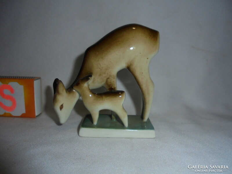 Zsolnay őzek figura, nipp