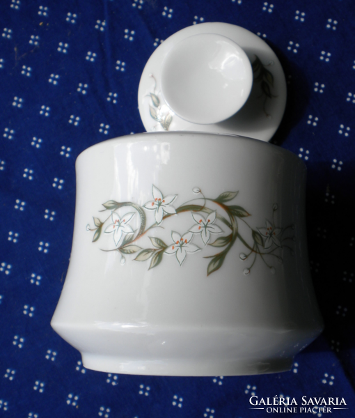 Alföldi porcelain sugar bowl with star flower decoration is very rare