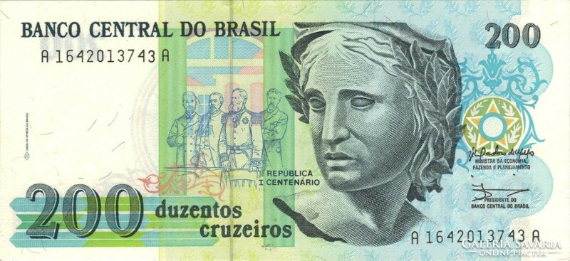 200 cruzeiros 1990 Brazilia UNC