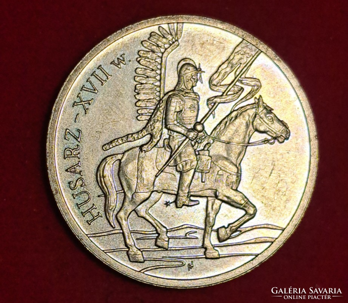 2 Zloty  - a Lengyel Lovasság Története - Huszár, XVII. század  2009. emlék érme (724)
