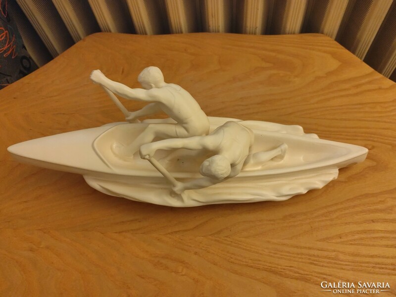 Jihokera bechyne extra rare special ceramic canoe statue