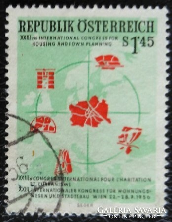 A1027p / Austria 1956 International Town Planning Congress, stamp stamped