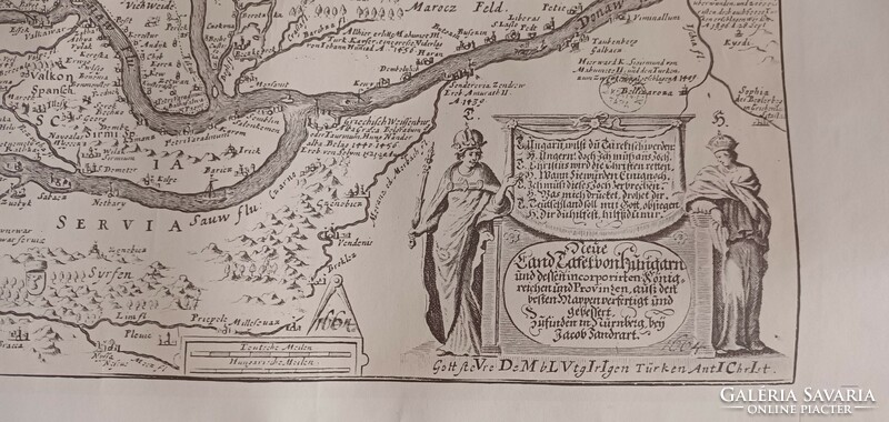 Map of Hungary by Willem Janszoon, around 1647.