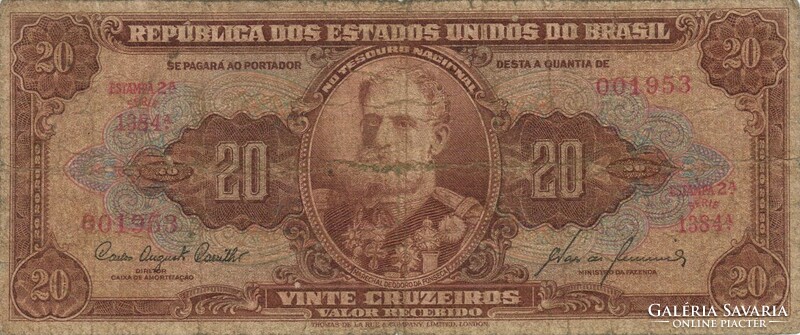 20 cruzeiros 1955-61 Brazilia