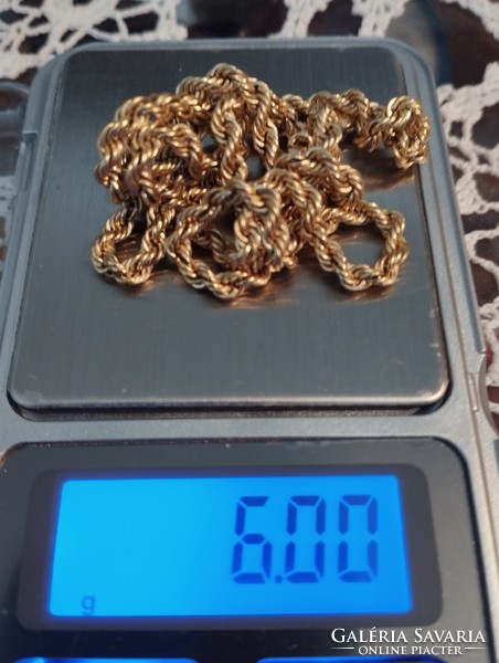 14 karátos arany csavart fazonú nyaklánc 6 g. 50 cm ÚJ !