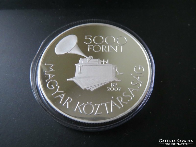 5000 forint silver commemorative medal for the 125th anniversary of Zoltán Kodály's birth 2007