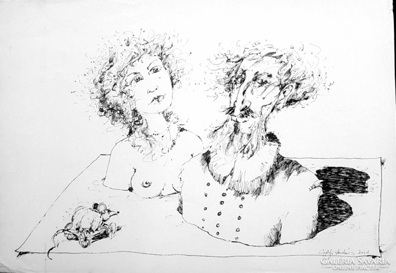 András Győrfi - 50 x 70 cm ink, paper 2001
