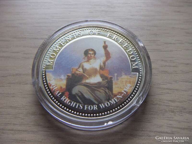 10 Dollar Women's Equality (1866) Liberia 2001 in sealed capsule
