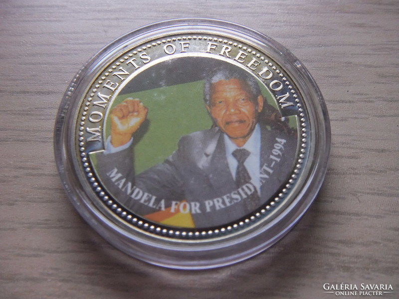 10 Dollars President Mandela (1994) Liberia 2001 in sealed capsule