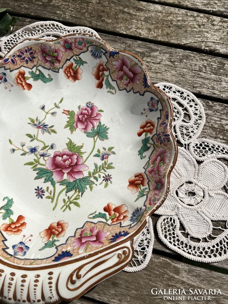 RITKA! Lenyűgöző Spode kagyló alakú chinoiserie kínáló, 1820 körül