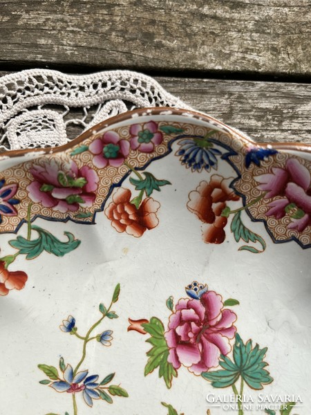 RITKA! Lenyűgöző Spode kagyló alakú chinoiserie kínáló, 1820 körül