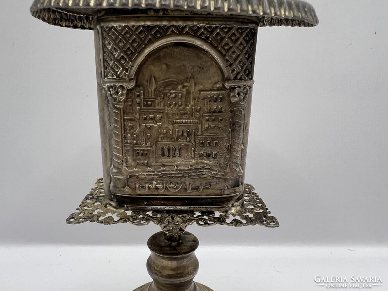 Havdala candlestick, xix. Century, silver-plated, 12x8x6 cm. 5421
