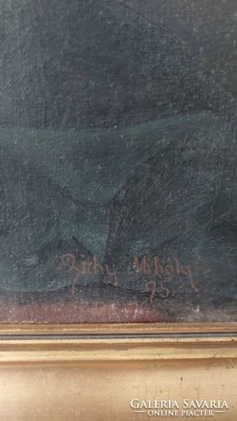 Zichy Mihály szignózott festmény olaj- vászon nagyméretű