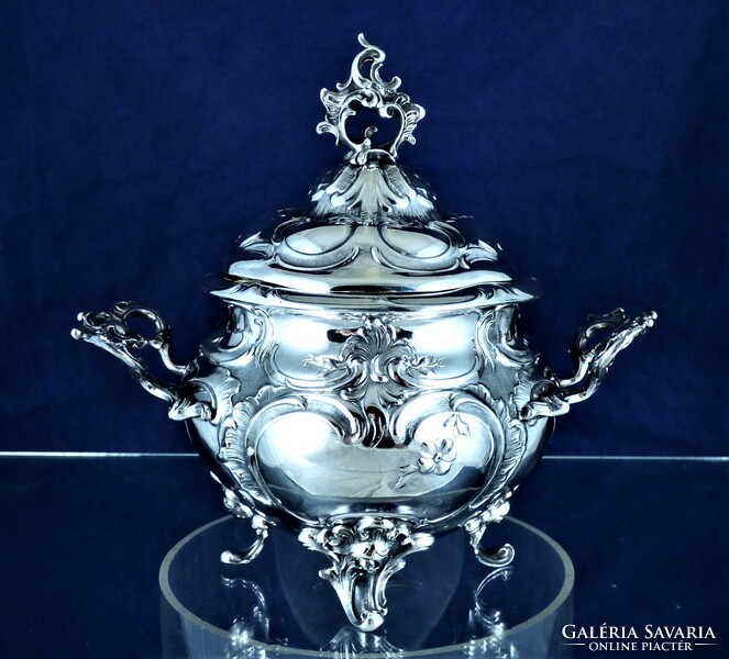 Dazzling, antique silver bonbonier, Russian, ca. 1880!!!