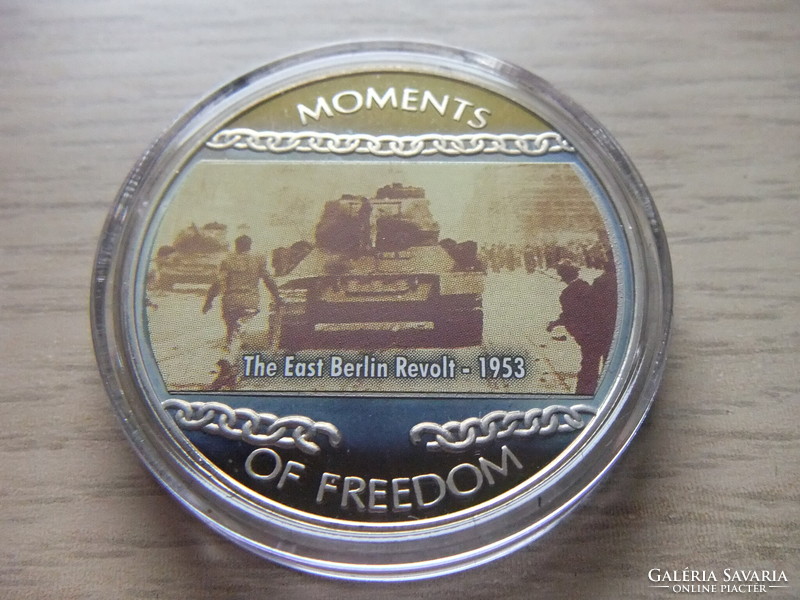 10 Dollar East German Uprising (1953) Liberia 2004 in sealed capsule