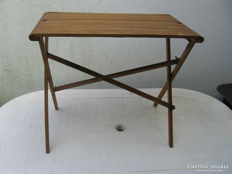 Retro folding wooden side table