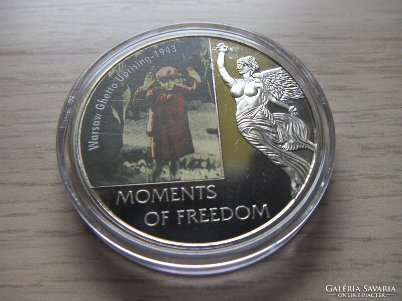 10 Dollar Warsaw Ghetto Uprising (1943) Liberia 2006 in sealed capsule