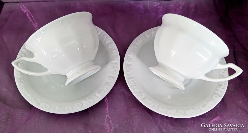 Rosenthal Mária dombormintás fehér porcelán csésze 1.8dl ár/db