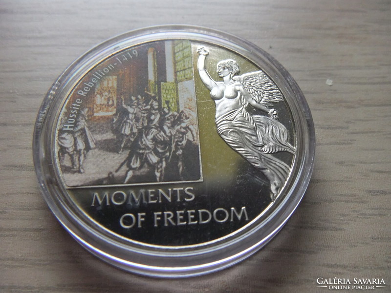 10 Dollar Hussite Uprising (1419) Liberia 2006 in sealed capsule