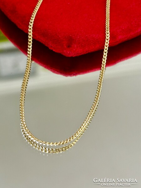 Brilliant silver necklace (gold plated)