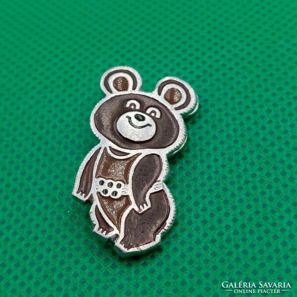 Olympic fan relic misa teddy bear badge