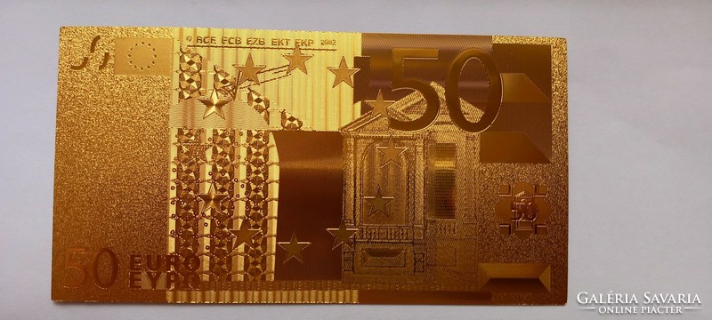 Gold-plated, plastic €50. HUF 500.