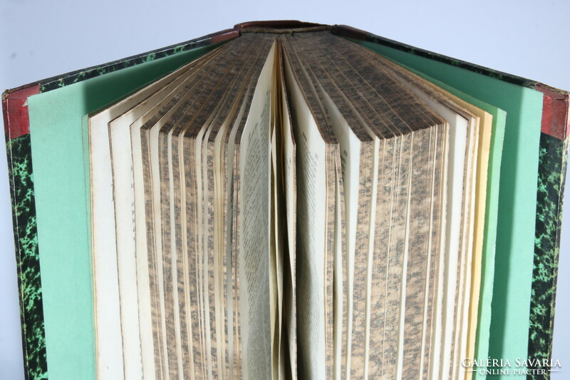 1858 - Latin-Magyar iskolai szótár Bibliofil dúsan aranyozott félbőr kötésben Első kiadás !!