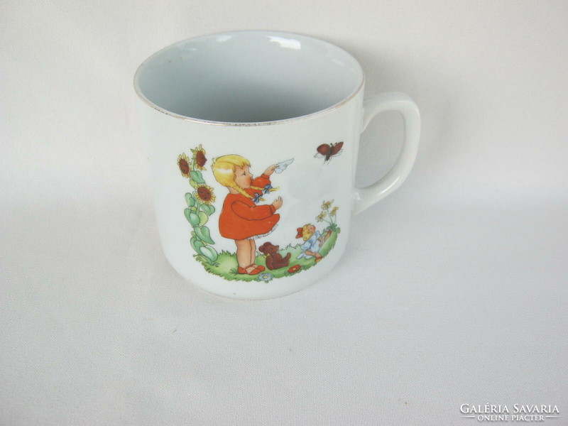 Zsolnay porcelán  mese mintás gyerek bögre