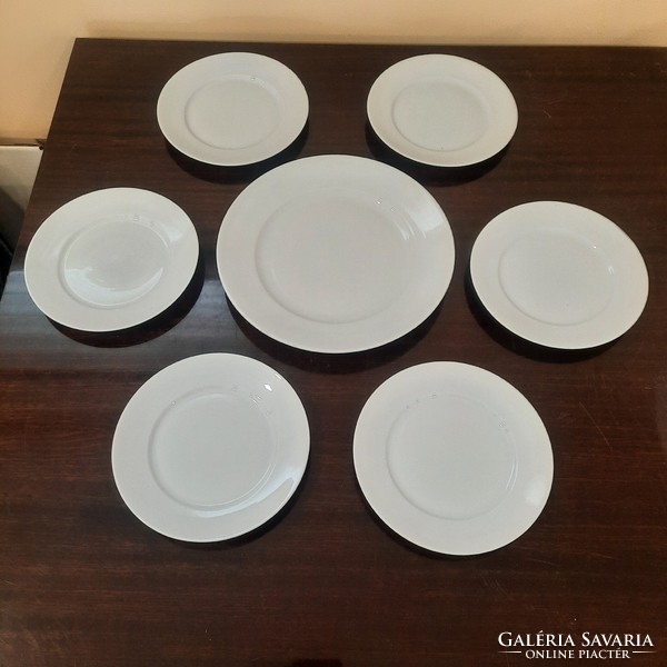 Kék mázas Herendi porcelán süteményes, desszertes készlet
