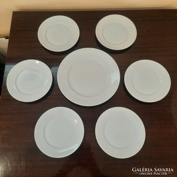 Kék mázas Herendi porcelán süteményes, desszertes készlet