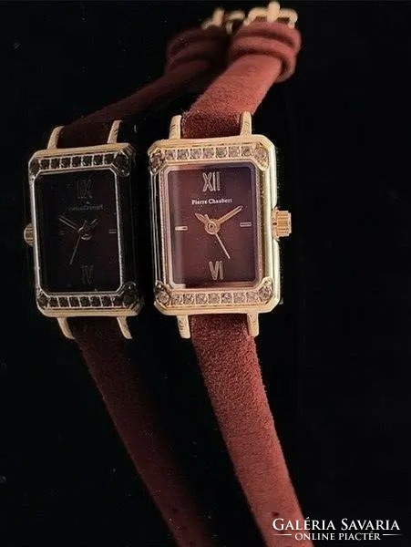 Pierre chaubert smoky quartz genuine gemstone jewelry watch - new