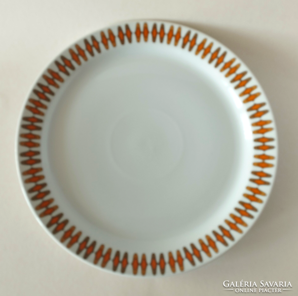 RÉGI ART DECO HOLLÓHÁZI PORCELÁN TORTÁS,SÜTIS NAGY KEREK TÁNYÉR